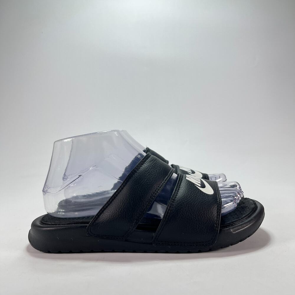 Nike Benassi Duo Ultra Black Dual Strap Slide Sandal 819717-010 Women's Size 6